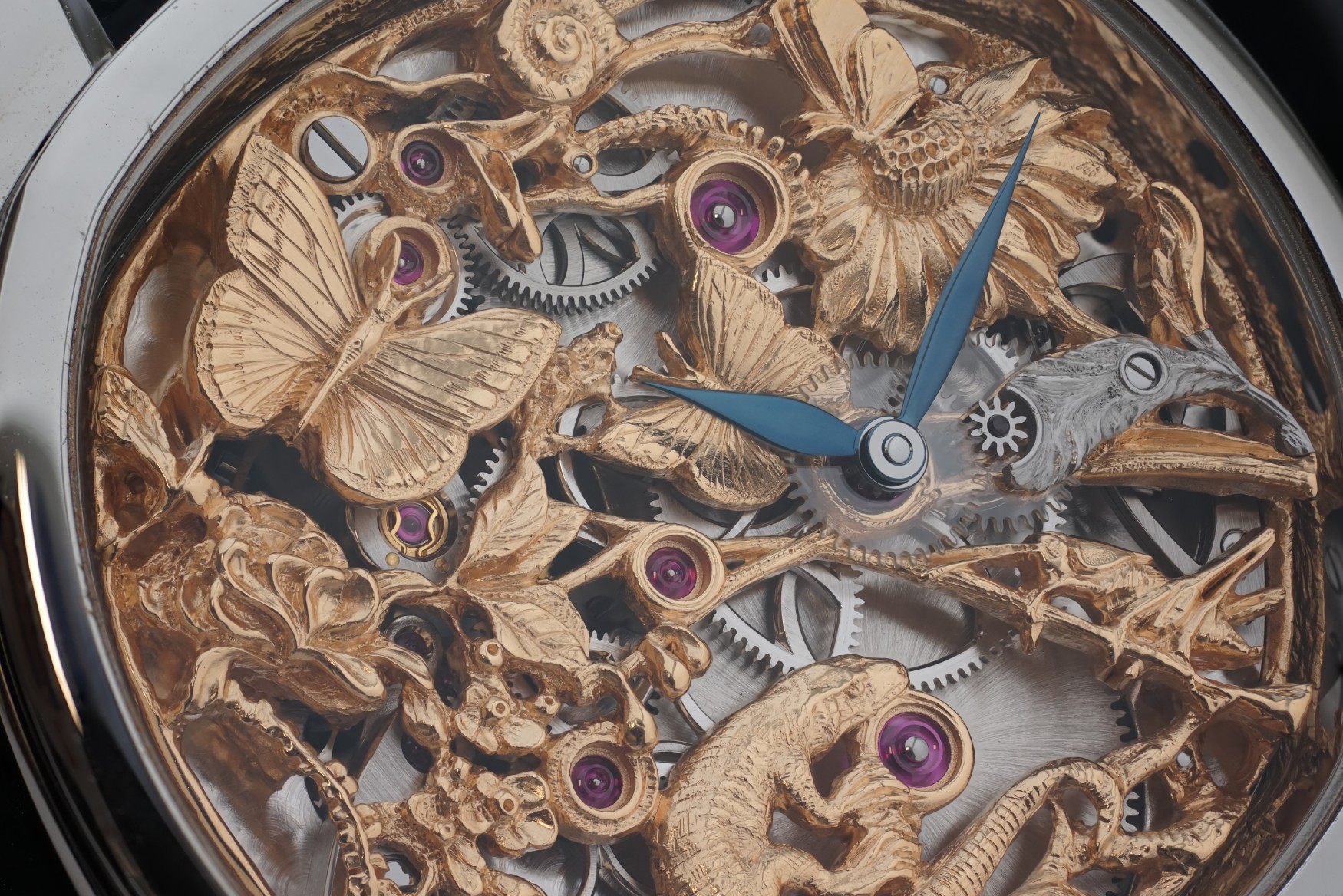 andreas strehler faune et flore butterfly dial close up