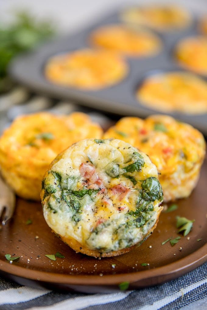 A plate of baked Egg Muffins