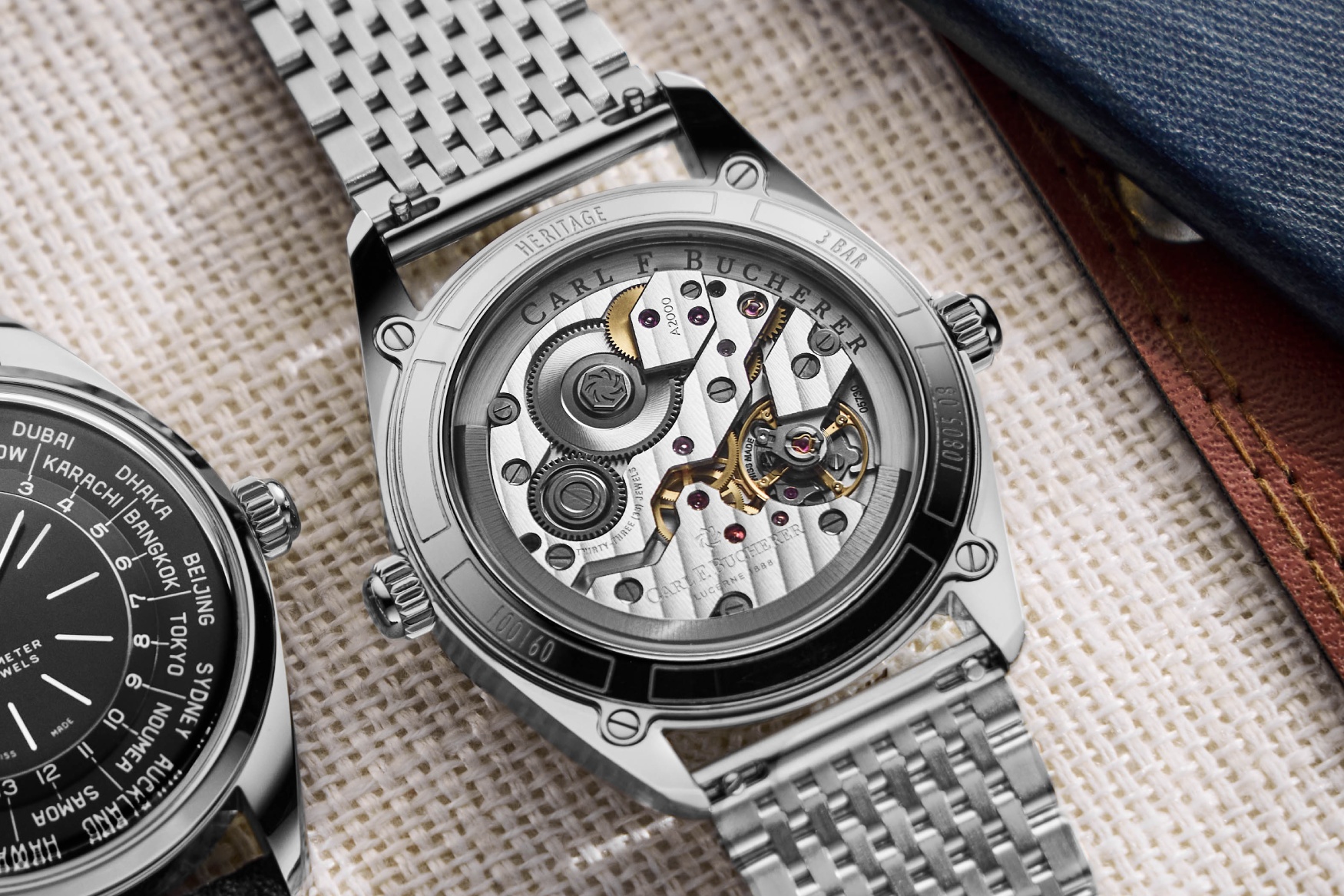 carl f bucherer heritage worldtimer movement caseback