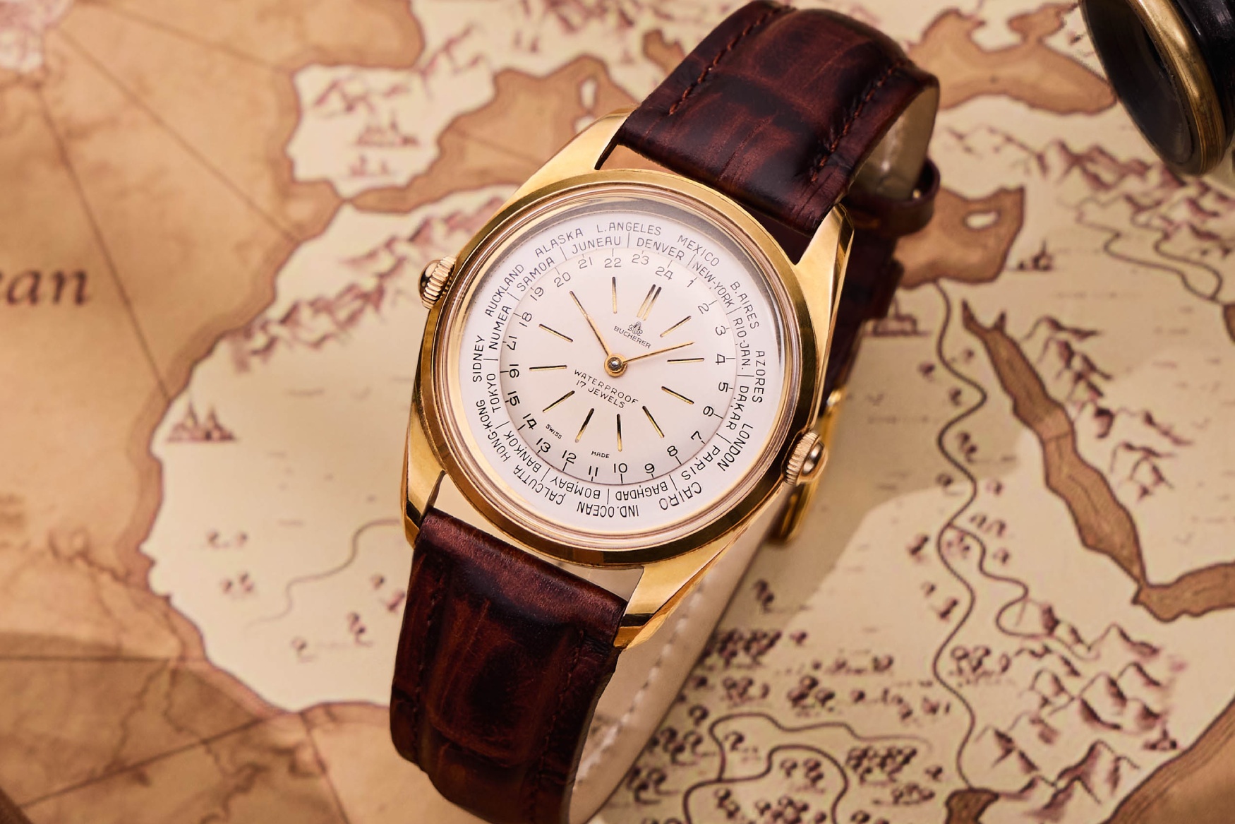 carl f bucherer heritage worldtimer vintage