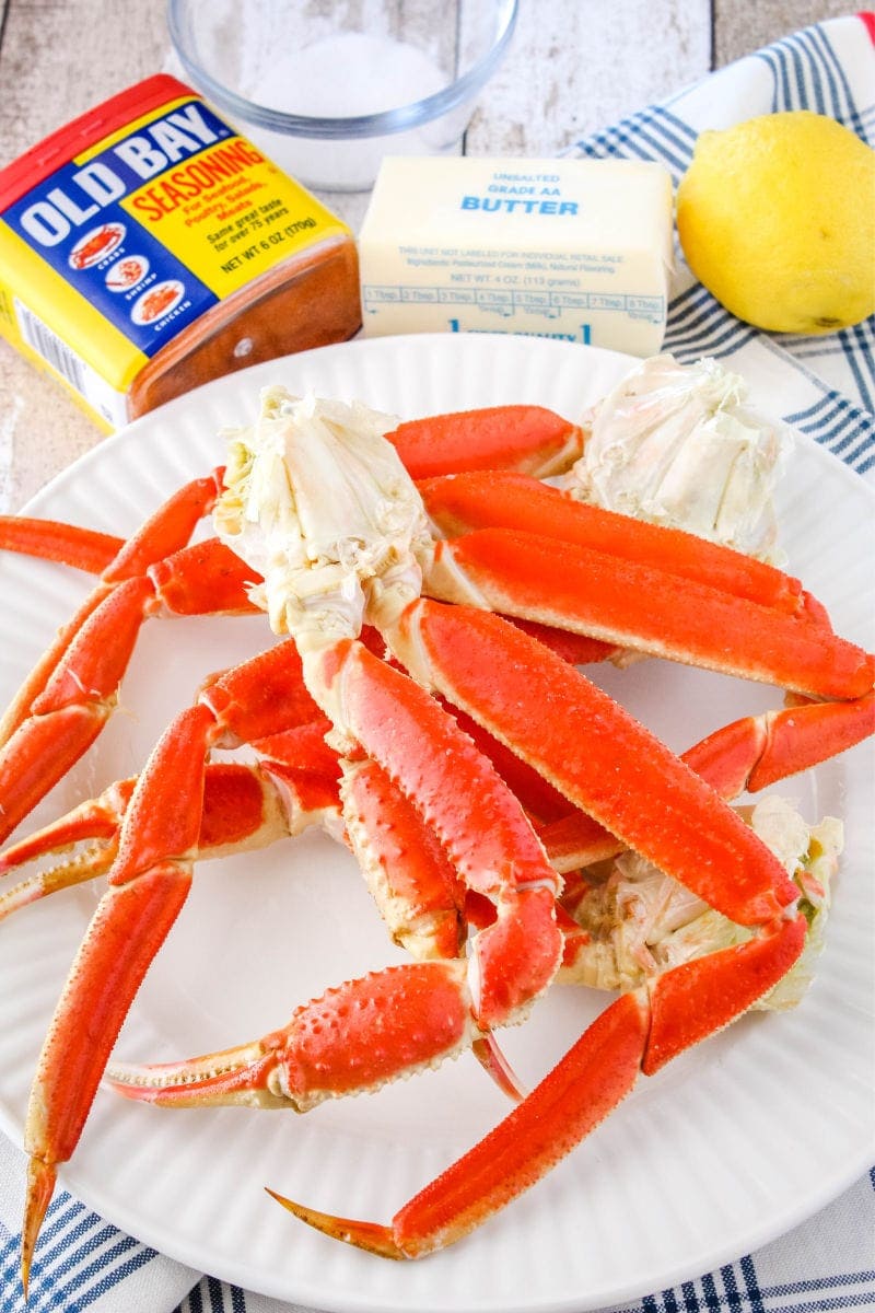 ingredients to make boiled snow crab legs