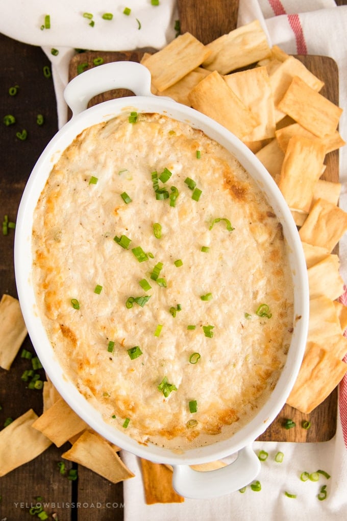 Crab dip - baked in a ceramic dish