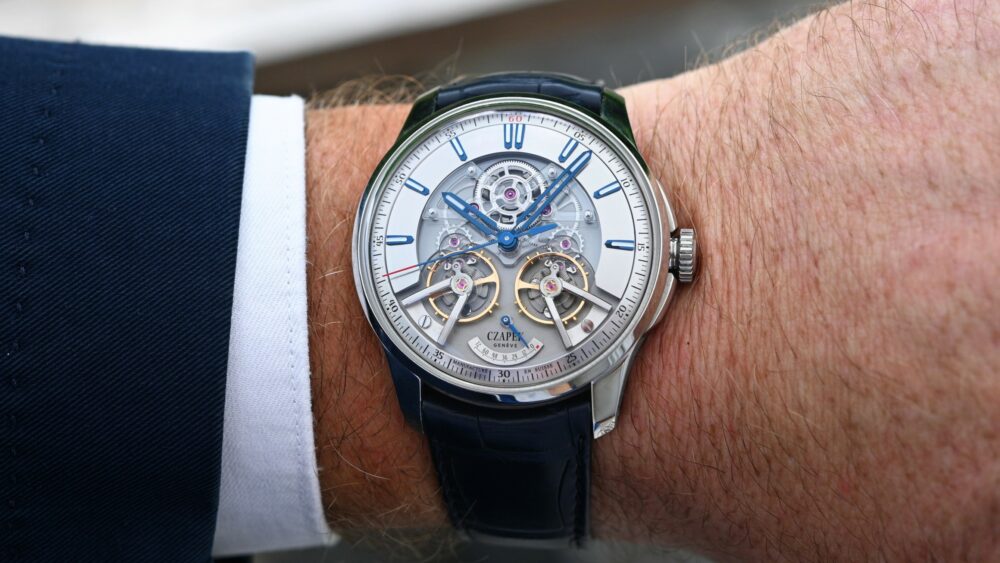 The Czapek Place Vendôme Complicité Stardust Cobalt combines extensive sapphire tech and a dual escapement