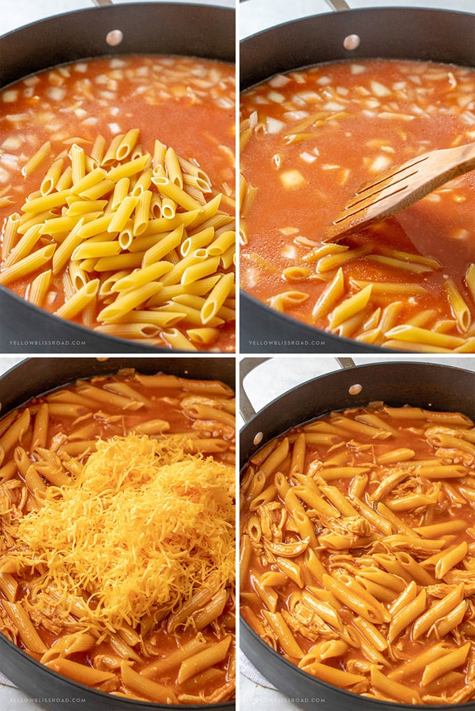 How to make cheesy chicken pasta sauce.