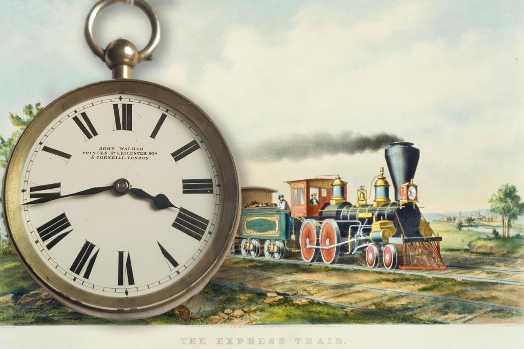 lithograph and railway watch 1860