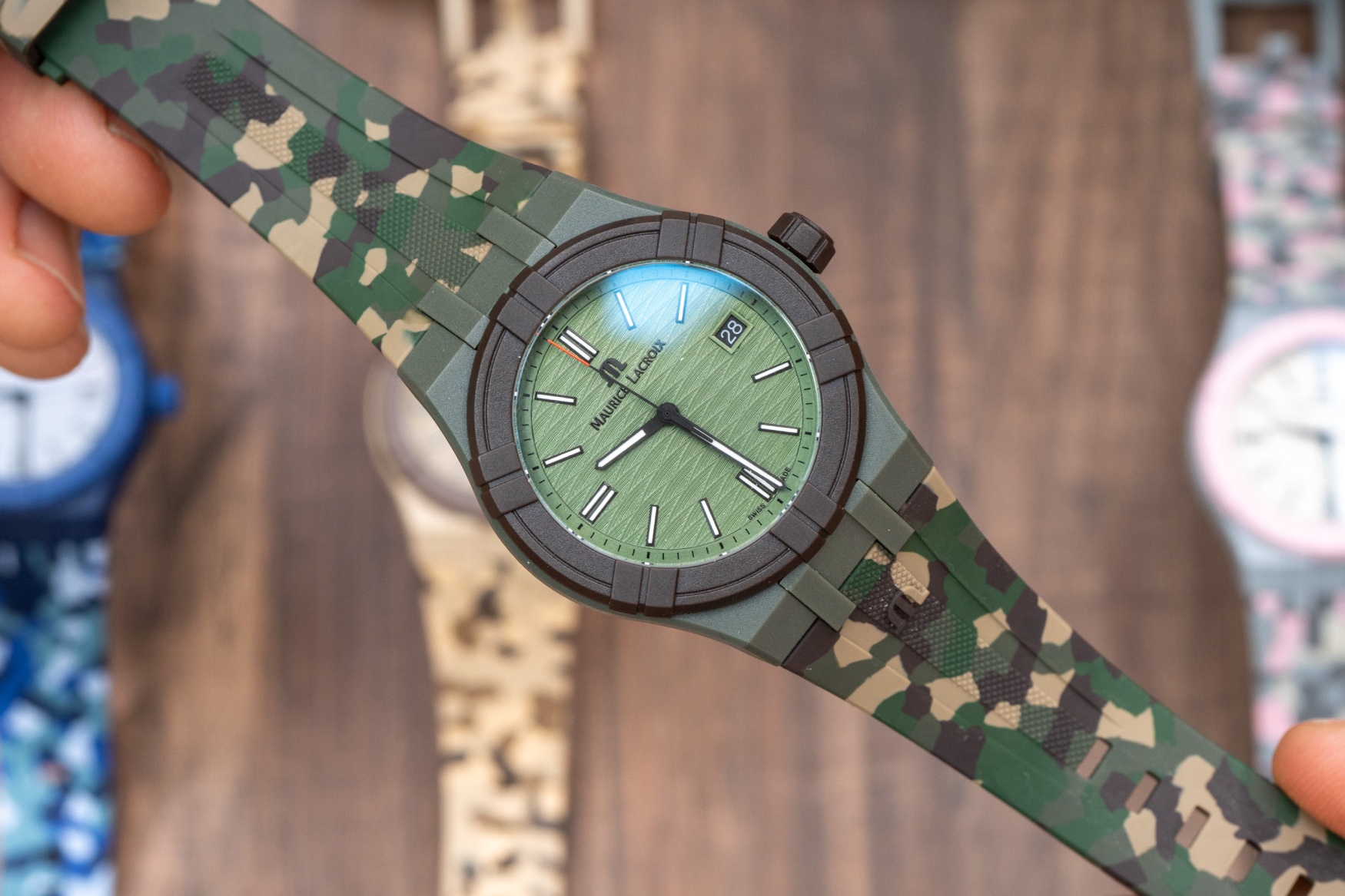 maurice lacroix aikon tide camo green