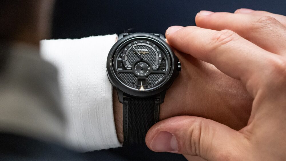 The Monsieur de Chanel Superleggera Intense Black Edition is the most masculine watch Chanel has ever produced