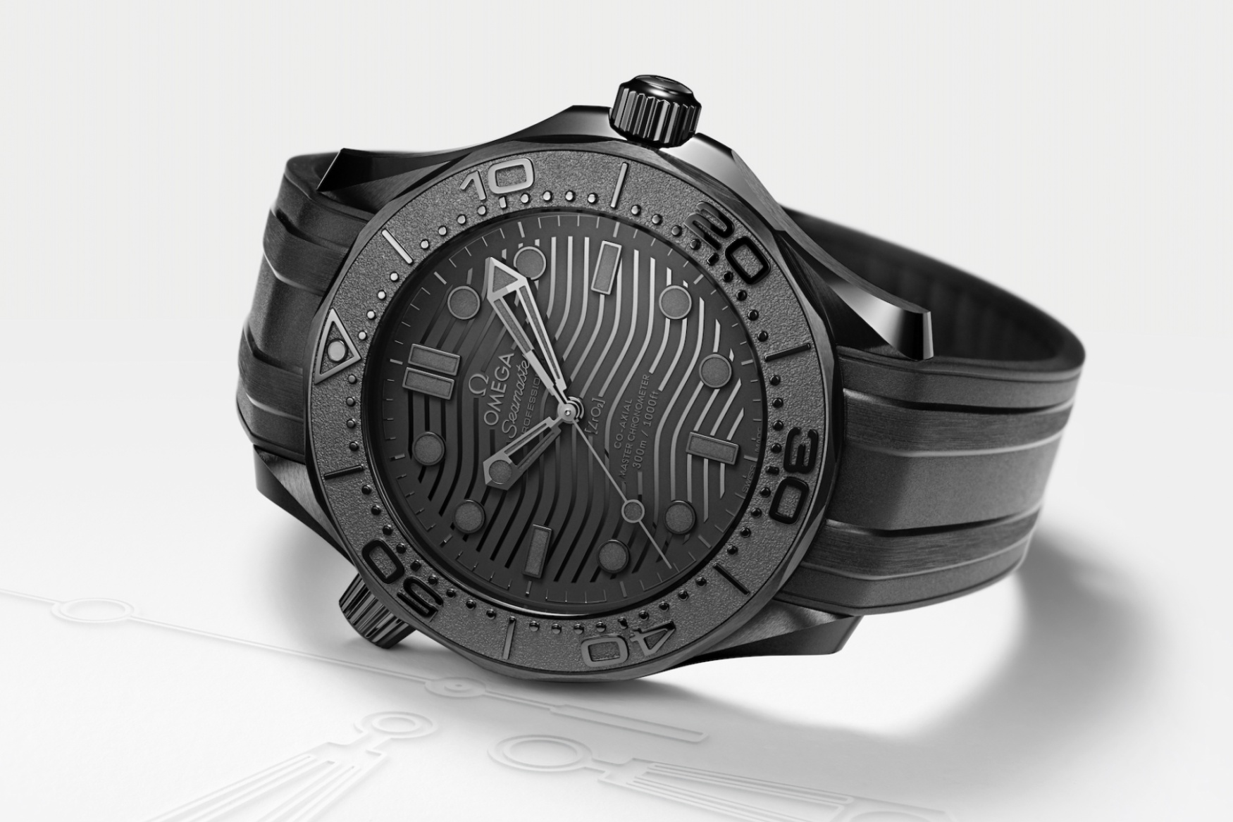 omega seamaster diver 300m black black