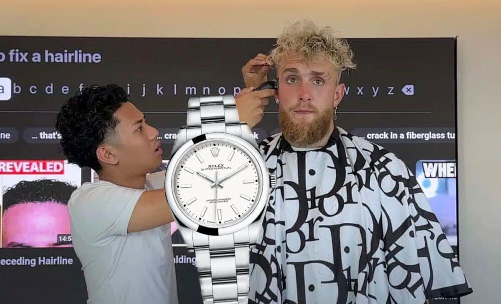 Jake Paul tips his barber with a US$11K Rolex Oyster Perpetual watch