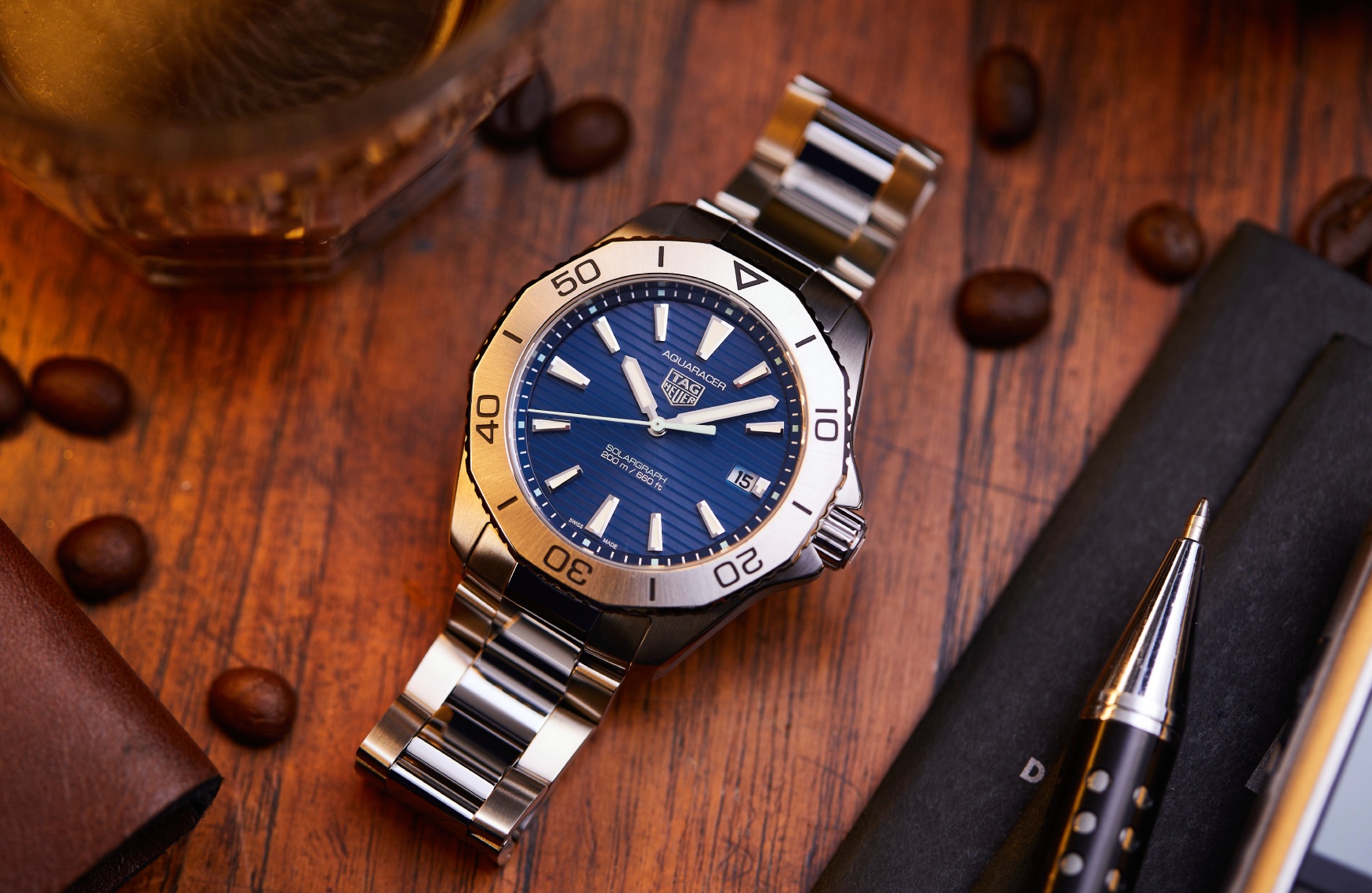 tag heuer aquaracer professional 200 solargraph steel blue