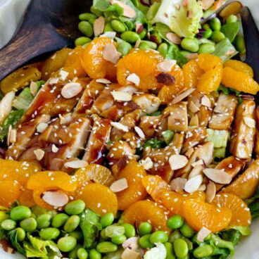 A plate of Teriyaki Chicken Salad