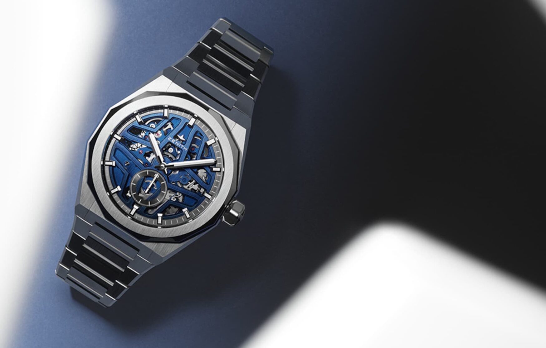 Zenith DEFY SKYLINE SKELETON BLUE png