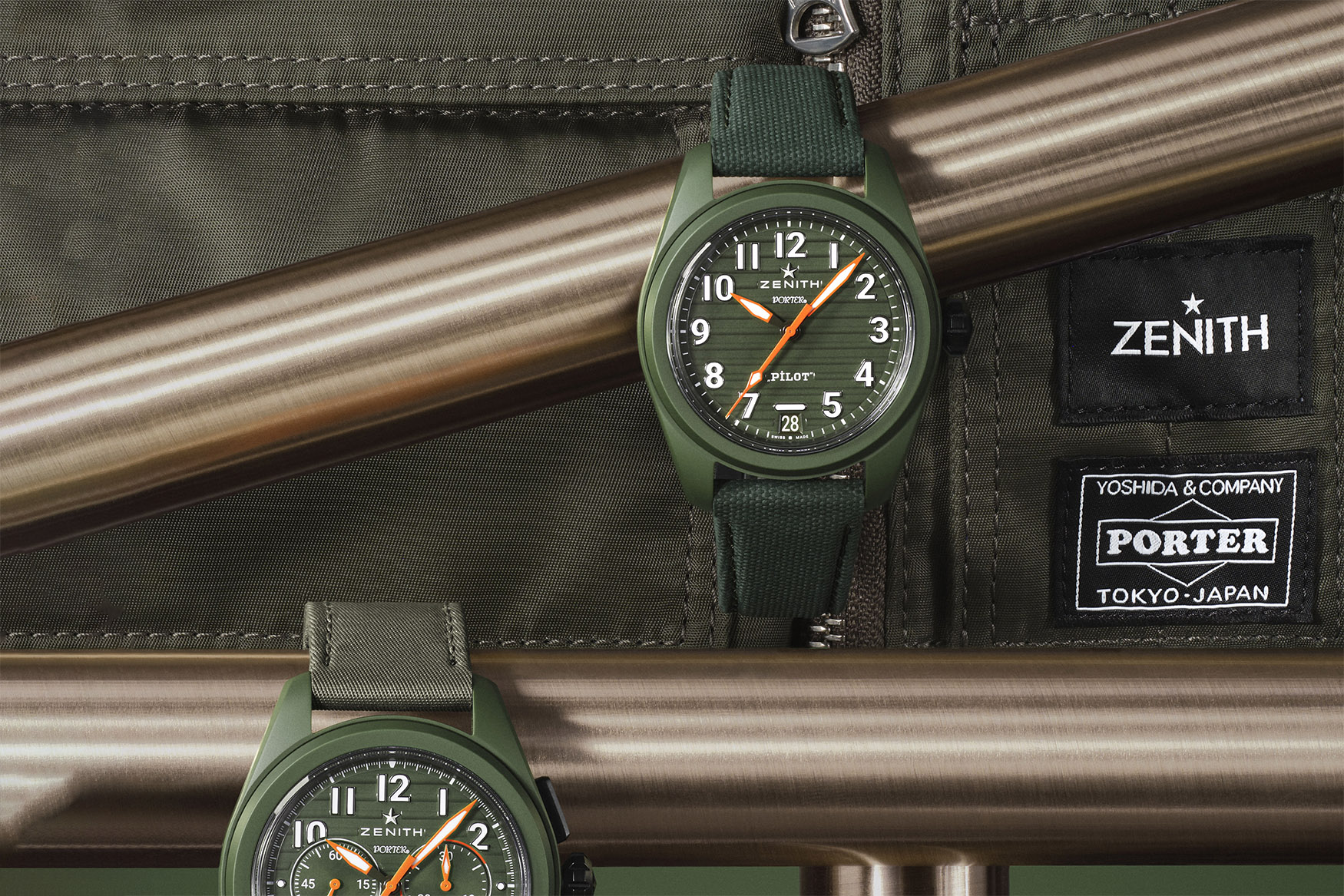 Zenith Porter Pilot Khaki Ceramic