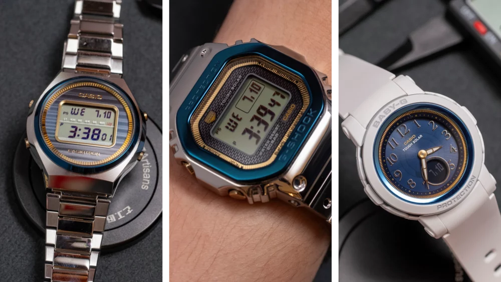 Casio celebrates 50 years in electric blue and fluted gold of the Sky and Sea