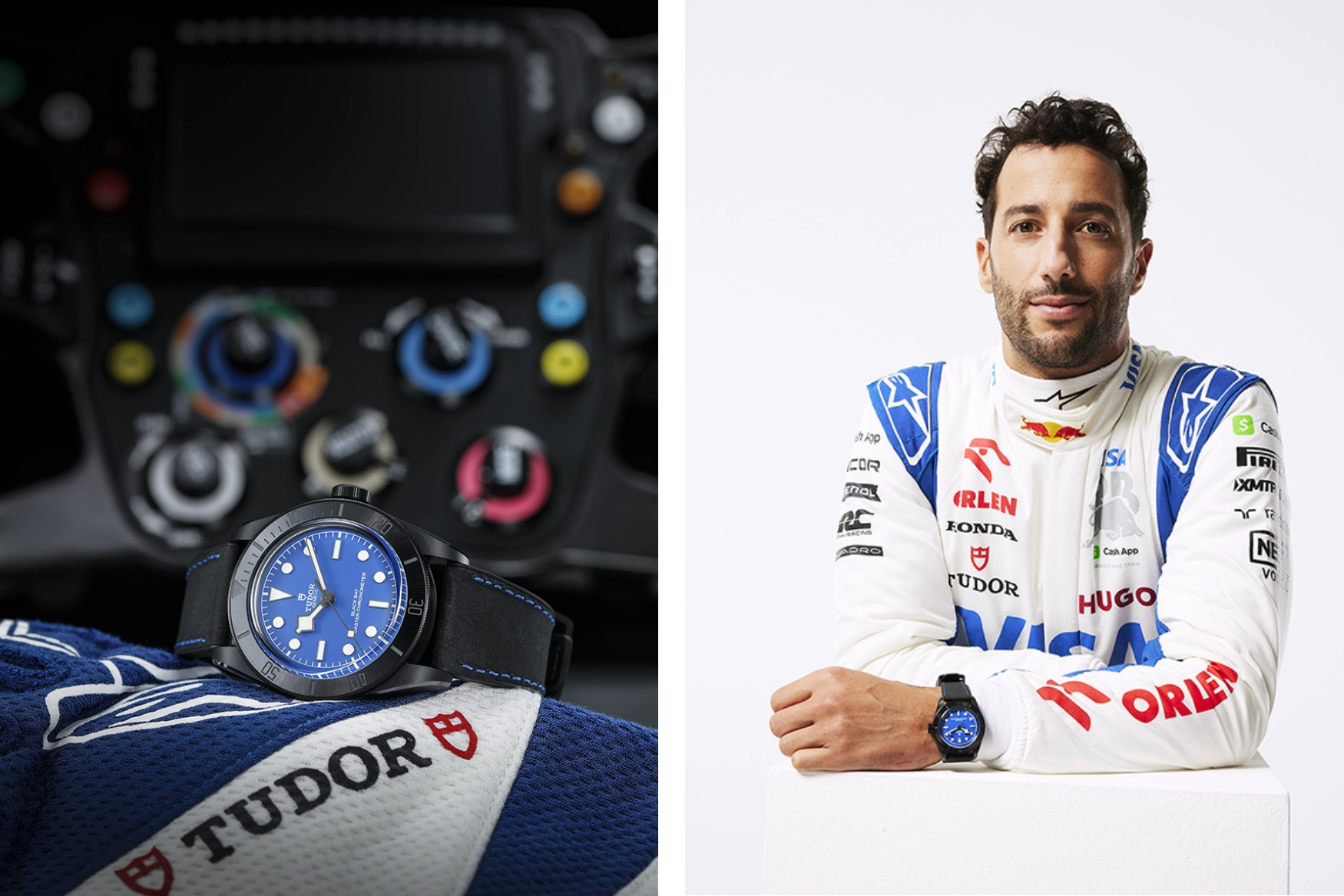 daniel ricciardo tudor black bay ceramic blue