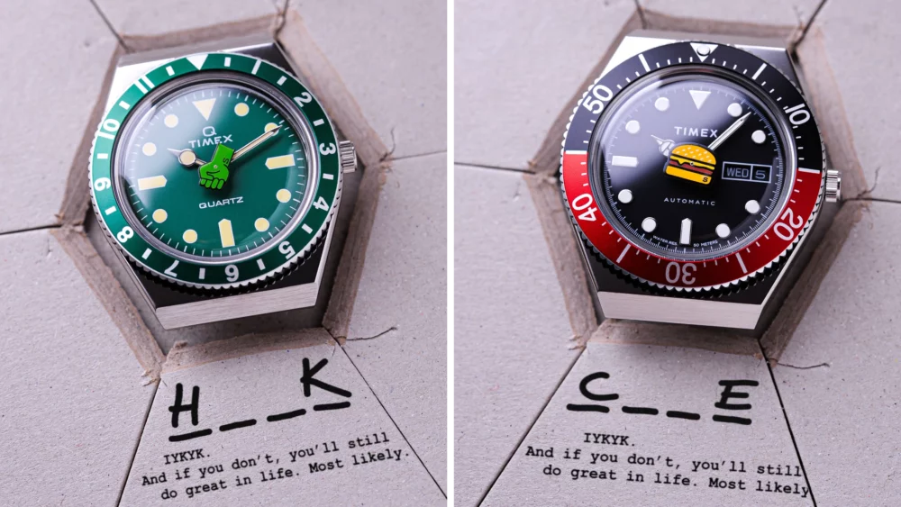 The Timex x seconde/seconde/ Episodes 3 & 4 ask if you can take a hint